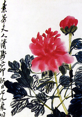 公雞牡丹