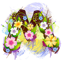 花朵藝術字體