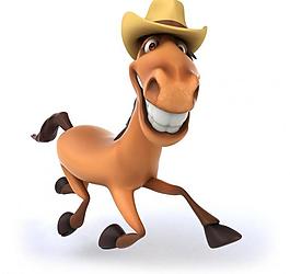 3d卡通馬圖片