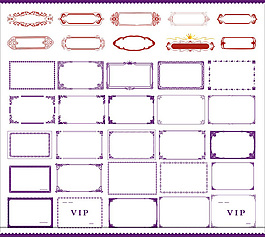 古典花纹边框设计矢量素材