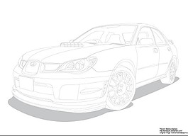 矢量手繪汽車