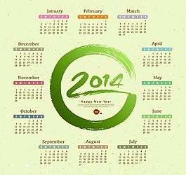 2014年歷矢量素材圖片