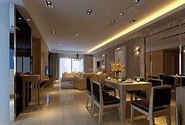 現(xiàn)代風格客廳效果圖源文件模型