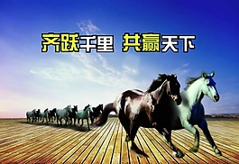 2014马年万马奔腾共赢天下封面画册