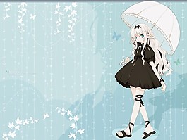 雨中漫步的女孩漫畫