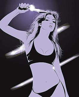 美女插畫圖片