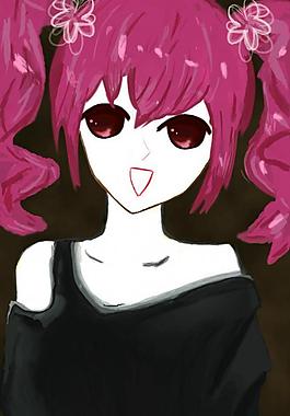插畫(huà)女孩圖片