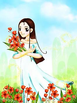 美女插畫圖片