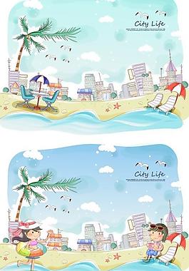 風(fēng)景插畫(huà)圖片