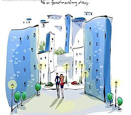 建筑插畫圖片