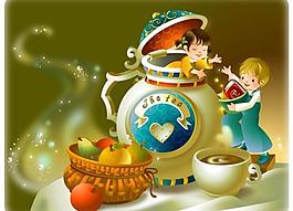 卡通兒童插畫(huà)圖片
