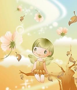 快樂兒童插畫圖片