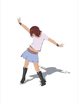 潮流女性主題插畫圖片