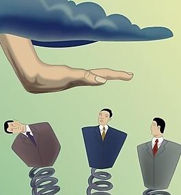 商業插畫 抵御風險圖片