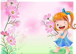夢幻兒童插畫圖片