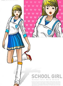矢量女生插畫047圖片