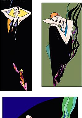 另類人物插畫圖片