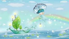 美麗的兒童插畫背景圖52圖片