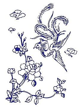 青花瓷 矢量插画 006