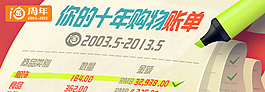 淘寶海報你的十年購物賬單