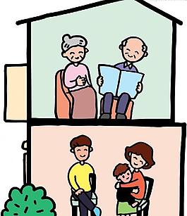 家庭人物漫畫圖片