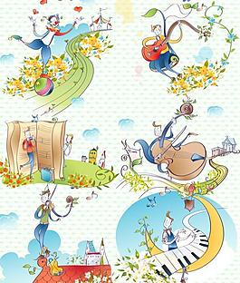 浪漫情人插畫(huà)圖片