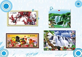 畫冊室內裝飾畫素材下載