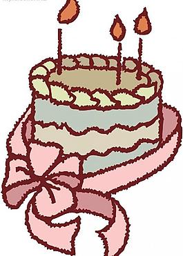 生日蛋糕插畫圖片