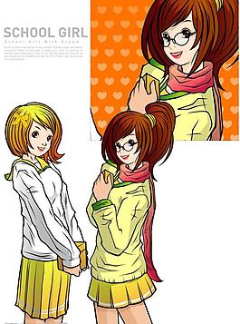 矢量女生插畫045圖片