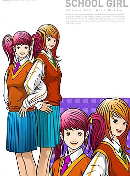 矢量女生插畫038圖片