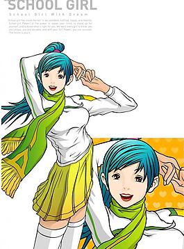 矢量女生插畫042圖片
