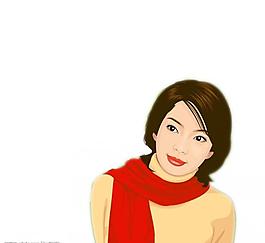 插畫美女5圖片