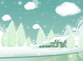 雪國(guó)故事兒童插畫(huà)全圖片