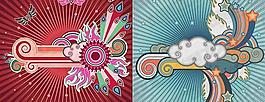 火焰主题潮流插画矢量素材图片