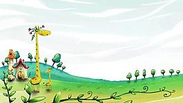 美麗的兒童插畫背景圖59圖片