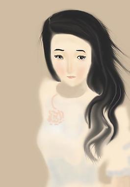 绘画忧伤图片