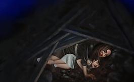 地震母子圖片