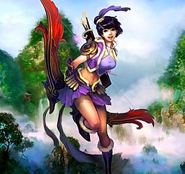手繪美女圖片