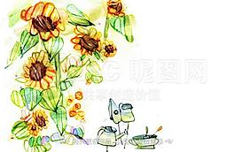 手绘向日葵图片