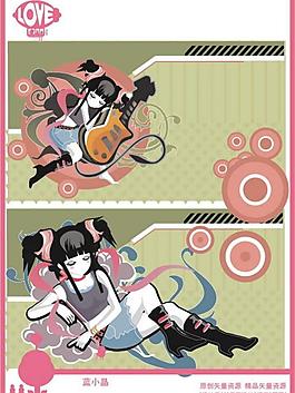 女孩吉他手圖片