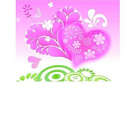 愛心鮮花圖案圖片