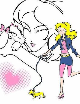 女裝t恤圖美女圖片
