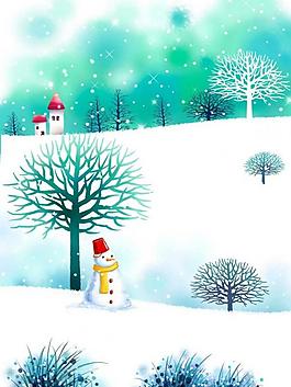 冬季雪人圖片