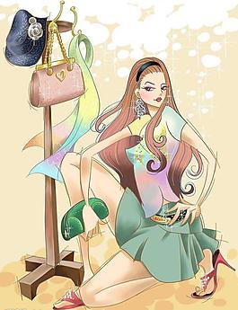 时尚分层美女图片