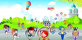 小学生校园图片