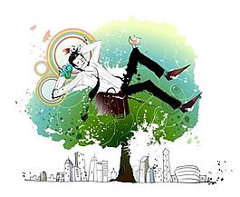 矢量白領(lǐng)上班族圖片