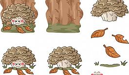 手繪蘑菇表情圖片