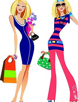 時(shí)尚購(gòu)物美女圖片