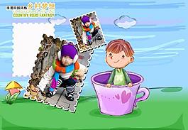兒童攝影模板圖片