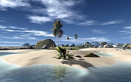 3d椰風海韻背景